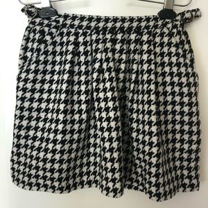 Houndstooth pattern mini skirt